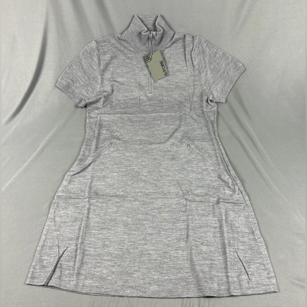 G/Fore G4 Sweater Dress Pocket Large Gray Wool